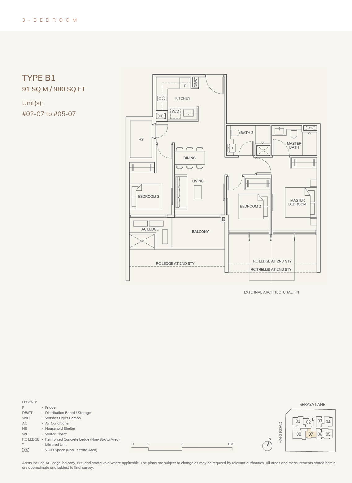 Ardor Residence 1 Bedroom Floor Plan 3